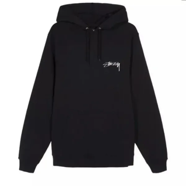 Stussy Classic Logo Hoodie Black - 1
