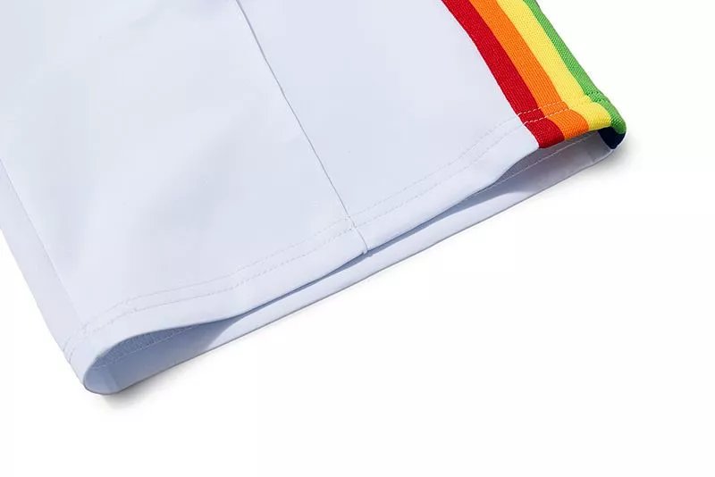Palm Angels Rainbow Stripe Track Shorts Blue - 21