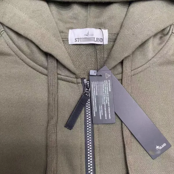 Stone Island Zip-Up Hoodie Mint Green Hoodie - 17