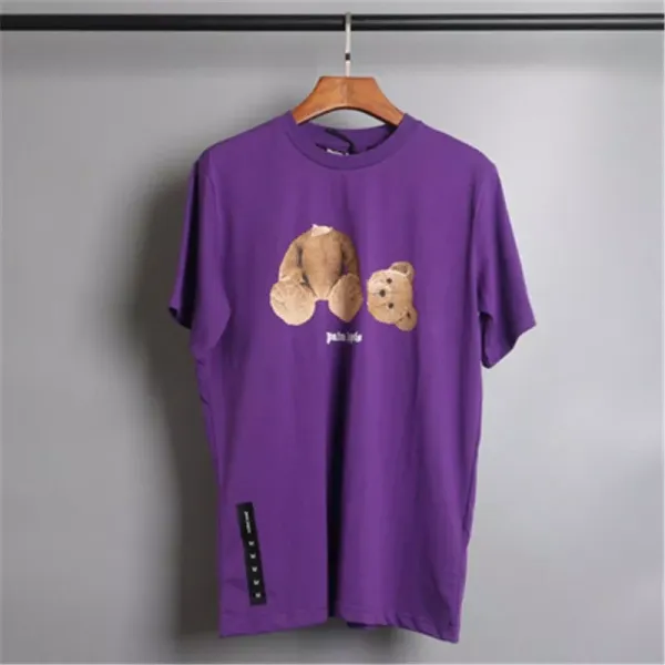 Palm Angels Teddy Bear Print Purple T-Shirt - 1