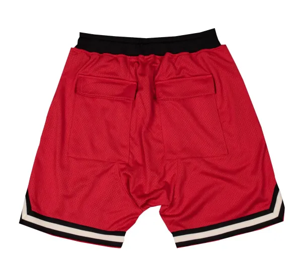 Design Mesh Basketball Shorts Black with Cream Trim - 9