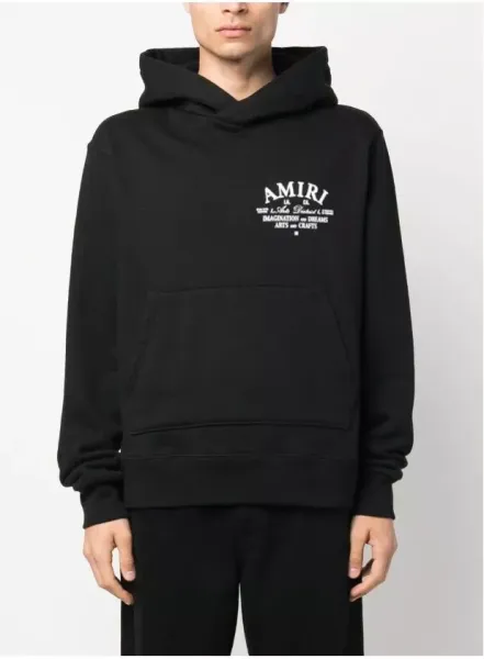 Amiri Logo Hoodie Navy Blue - 6