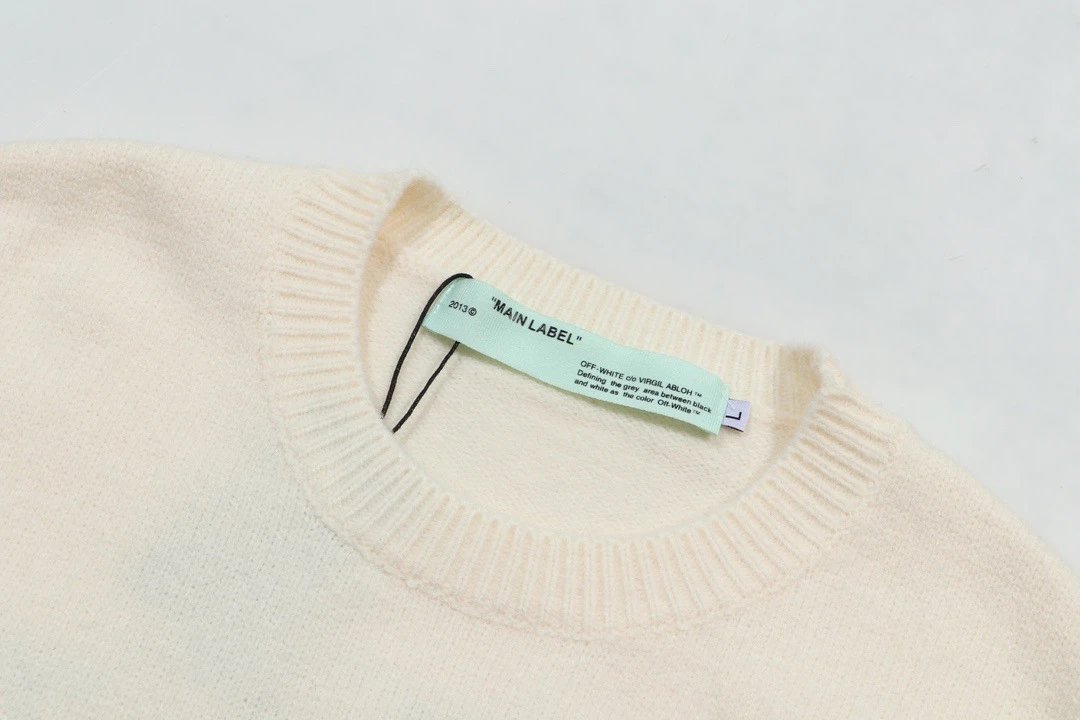 Off-White Letter Crewneck Wool Sweater photo 4