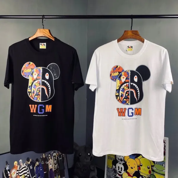 Medicom Toy x A Bathing Ape WGM Mickey Shark T-Shirt White - 7