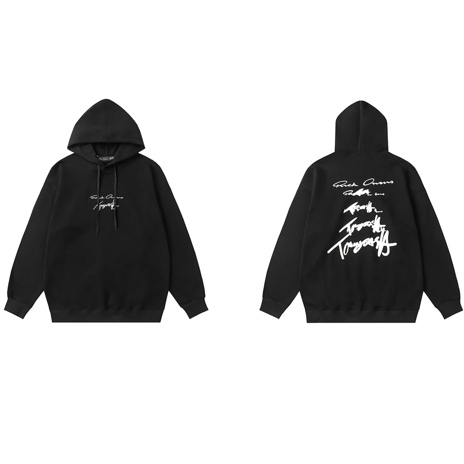 MM6 Autumn and Winter Loose Jacket Casual Hooded Sweatshirt Trendy Print