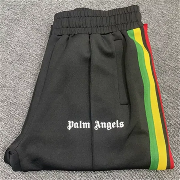Palm Angels Rasta Stripe Sweatpants Black - 1
