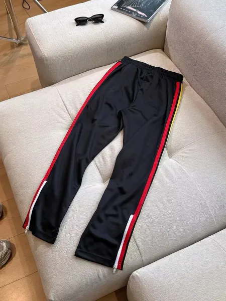 Palm Angels Track Pants Light Blue with White Side Stripe Pants - 12