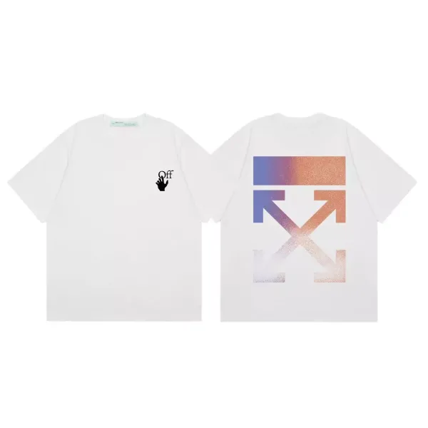 Off-White Diagonal Arrow Gradient T-Shirt White - 1