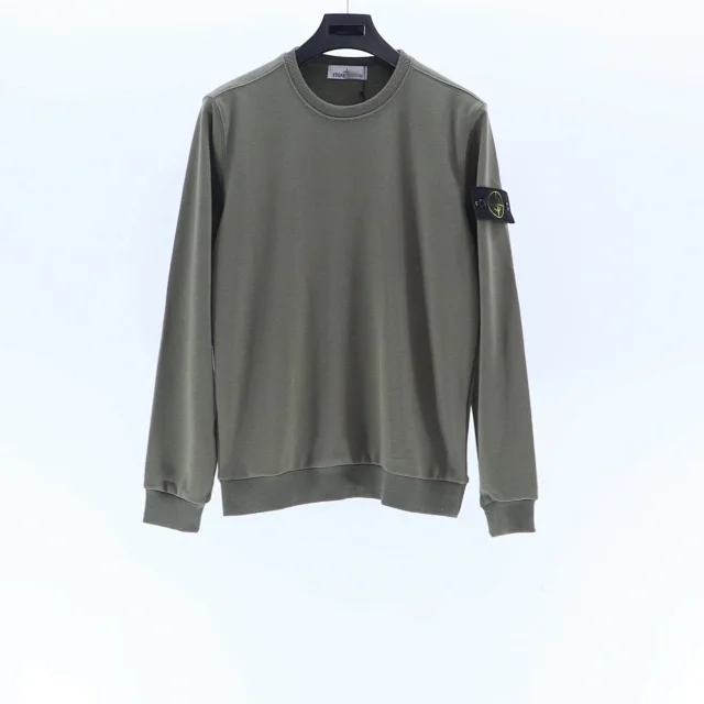 Stone Island Hoodies & Sweatshirts Crewneck sweatshirt with compass sleeve badge product detail image 11
