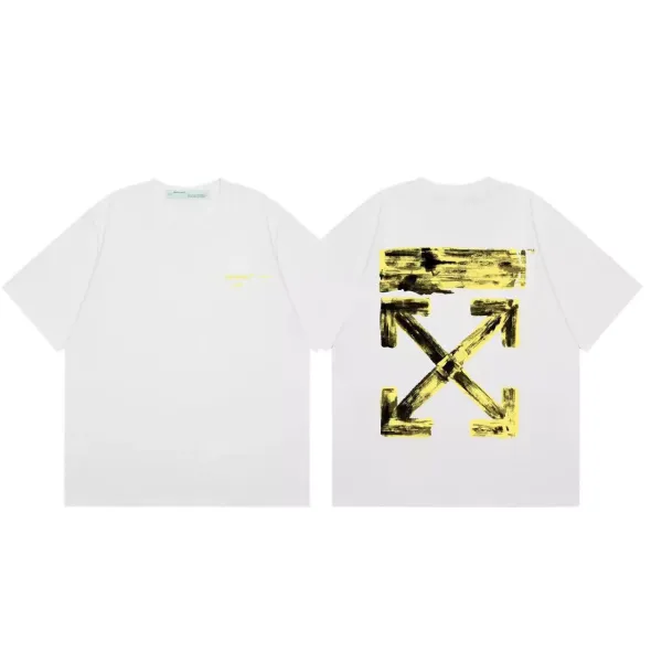 Off-White Brushstroke Arrow Print T-Shirt White - 1