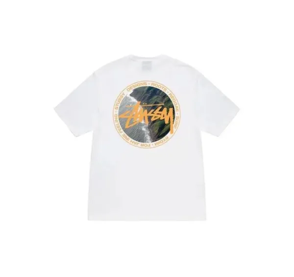 Stussy Surf Circle Graphic T-Shirt White - 6