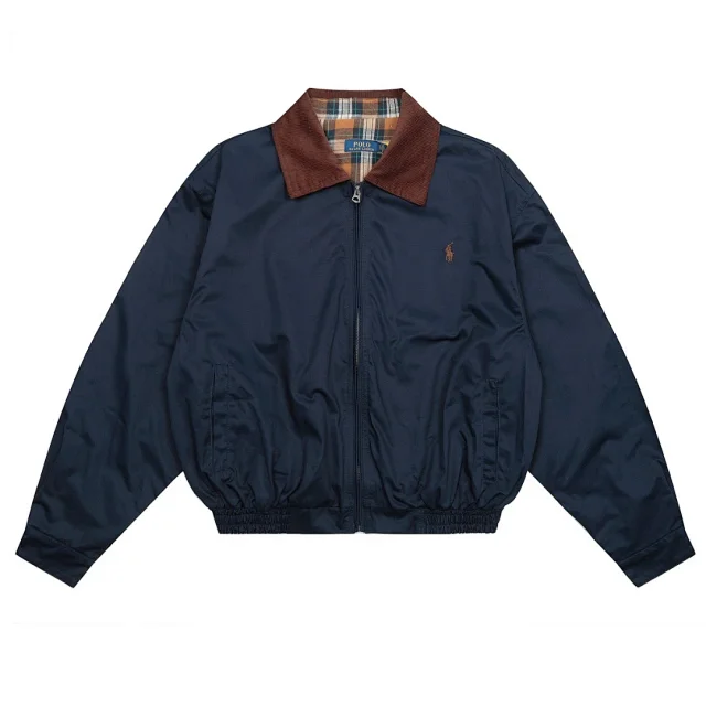 Polo Ralph Lauren Jackets Zip-Front Jacket with Corduroy Collar and Plaid Lining product detail image 13
