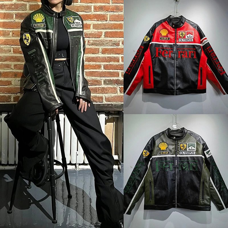 Harley Embroidered Cropped Leather Jacket photo 4