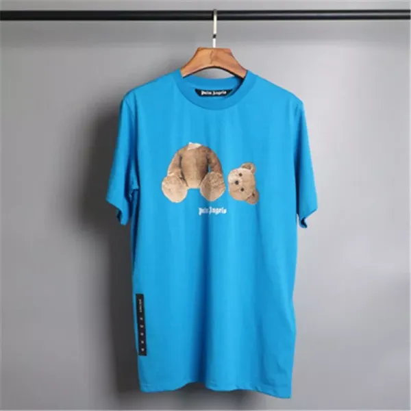 Palm Angels Teddy Bear Print Blue T-Shirt - 1