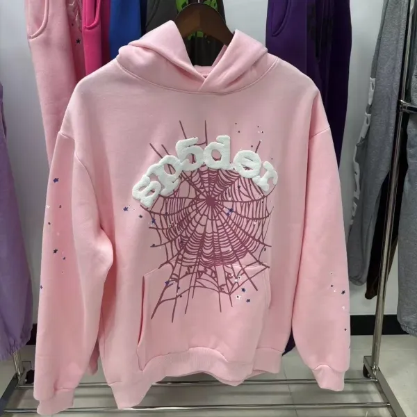 SP5DER Spider Web Hoodie Brown - 11