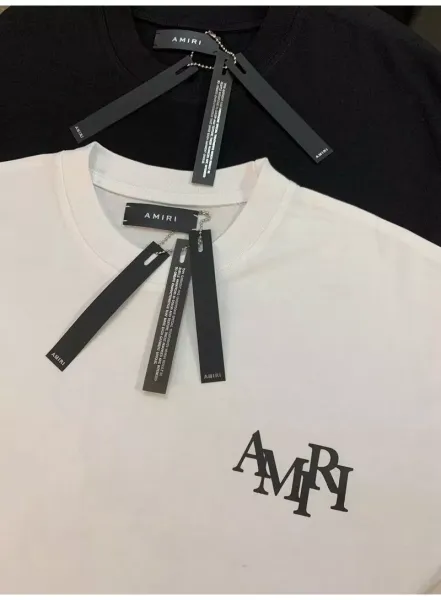 Amiri Champagne Glass Graphic Black T-Shirt - 9