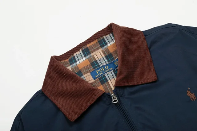 Polo Ralph Lauren Jackets Zip-Front Jacket with Corduroy Collar and Plaid Lining product detail image 15