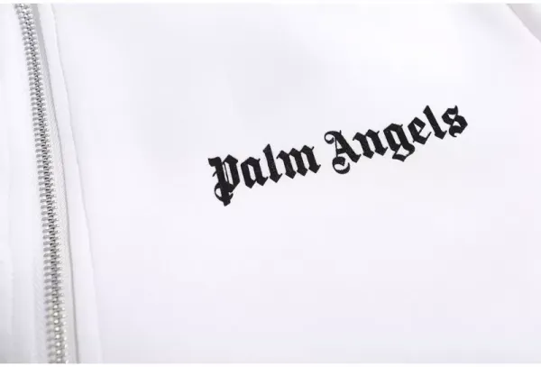 Palm Angels Track Jacket White Beige Stripe Outerwear - 17