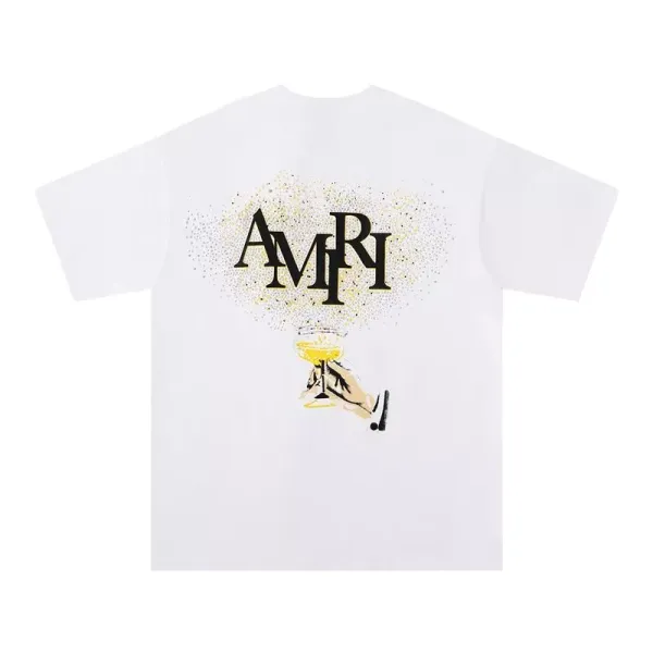 Amiri Champagne Glass Graphic Black T-Shirt - 16