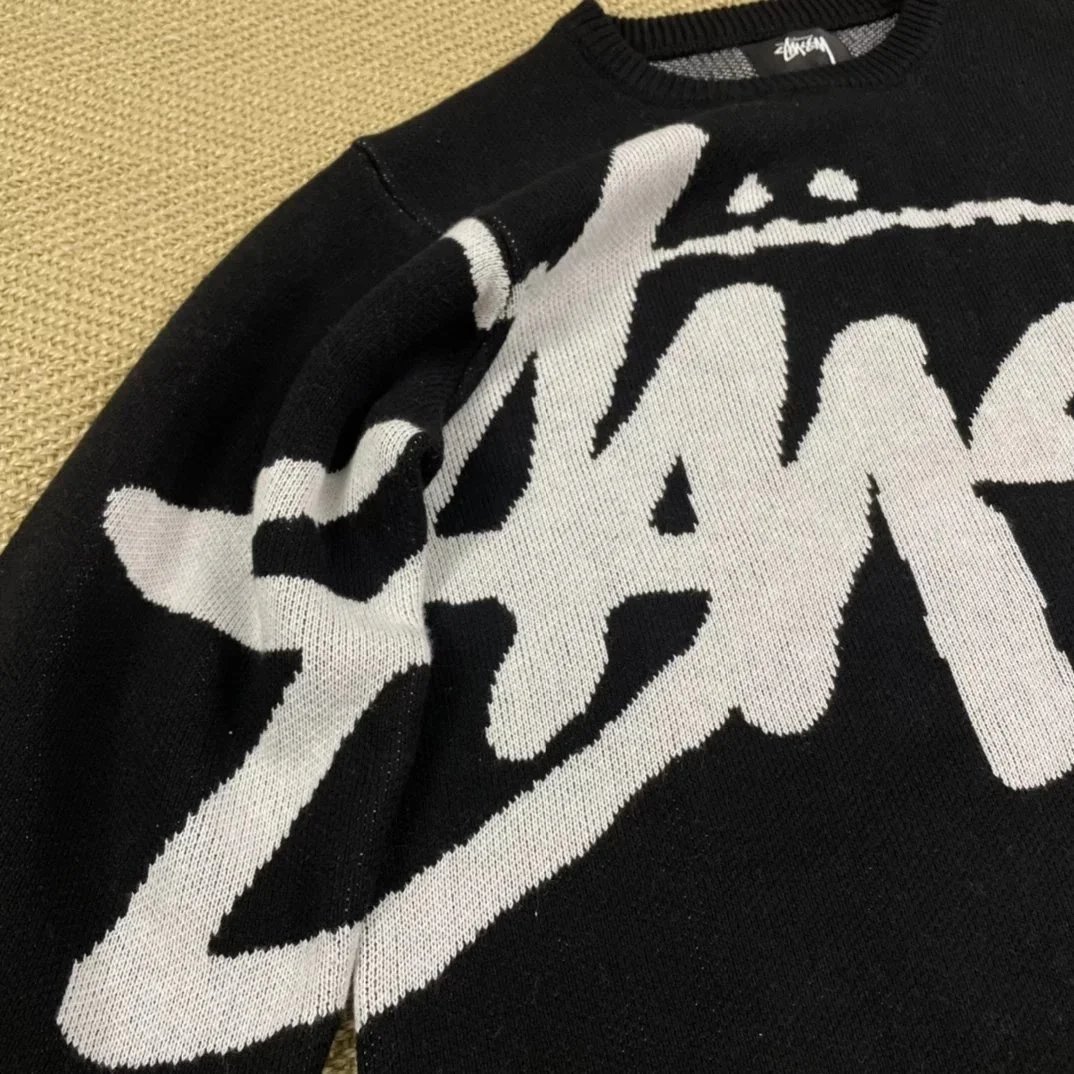 Stussy Large Logo Knit Sweater photo 2