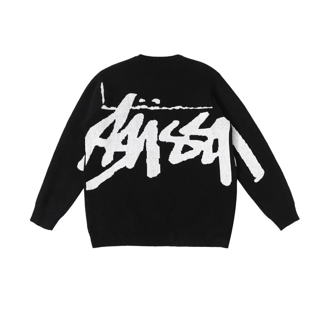 Stussy Large Logo Knit Sweater photo 5
