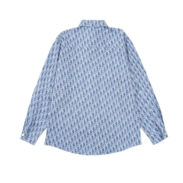 Dior Oblique Print Oversized Shirt Dress White / Gray - 6