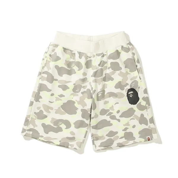 A Bathing Ape Shark Camo Print Black Shorts - 14