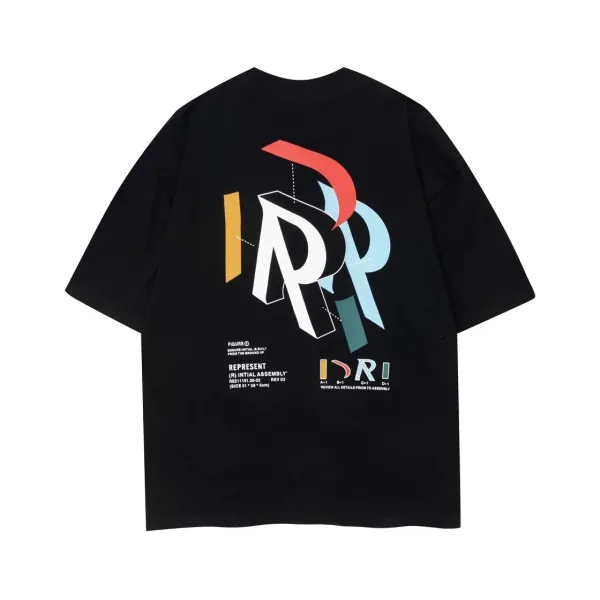 Represent Initial Assembly Black Graphic T-Shirt - 1