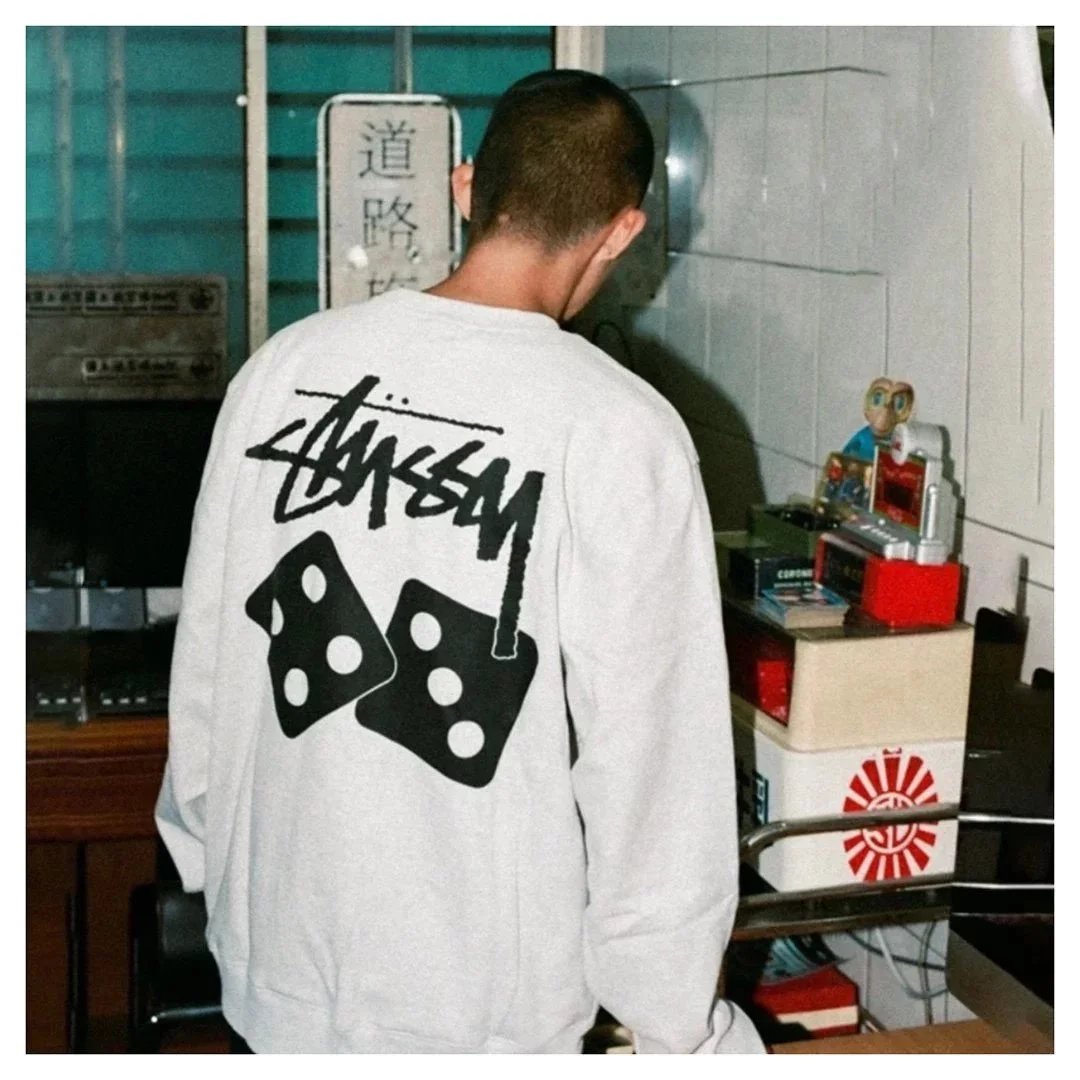 Stussy Dice Crew Neck Long Sleeve Hoodie photo 4