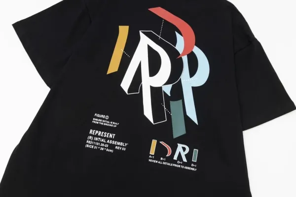 Represent Initial Assembly Black Graphic T-Shirt - 8