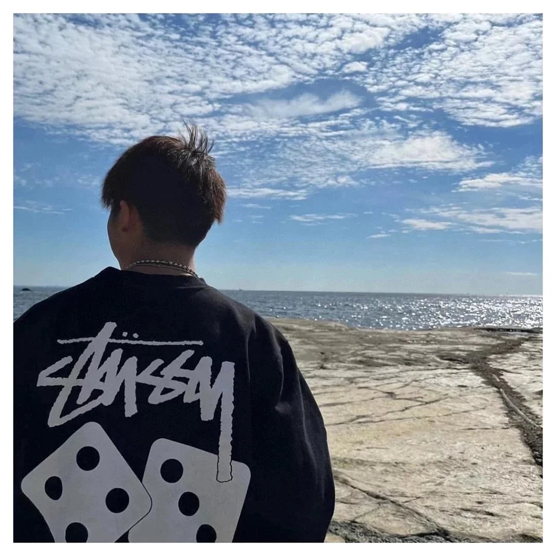 Stussy Dice Crew Neck Long Sleeve Hoodie photo 6