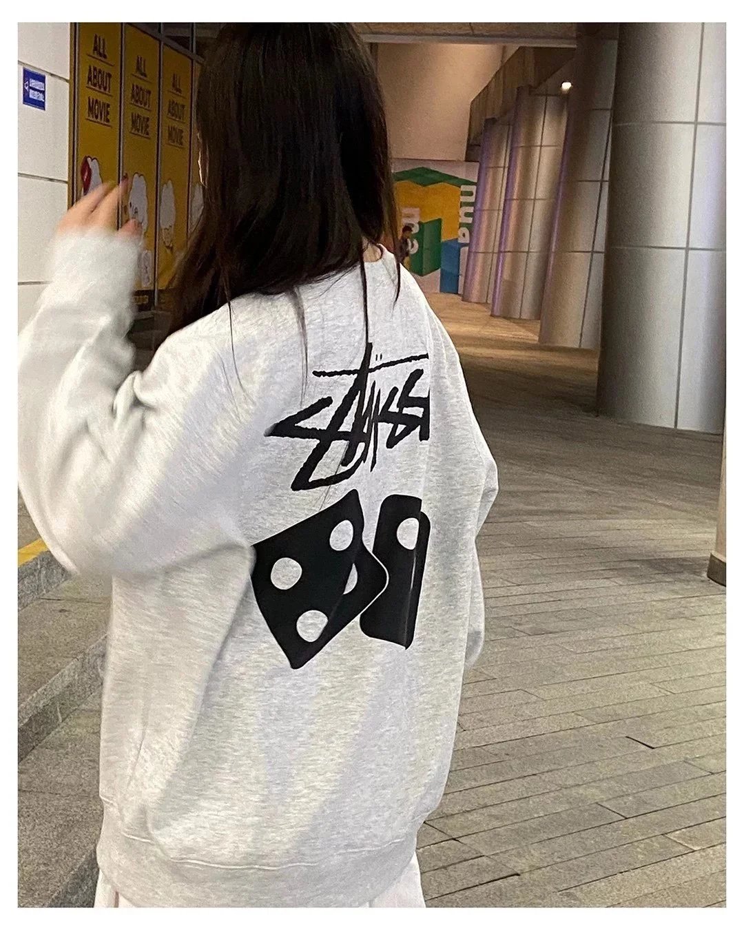 Stussy Dice Crew Neck Long Sleeve Hoodie photo 7