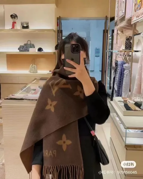 Dior Oblique Print Cashmere Scarf Gray and White - 5