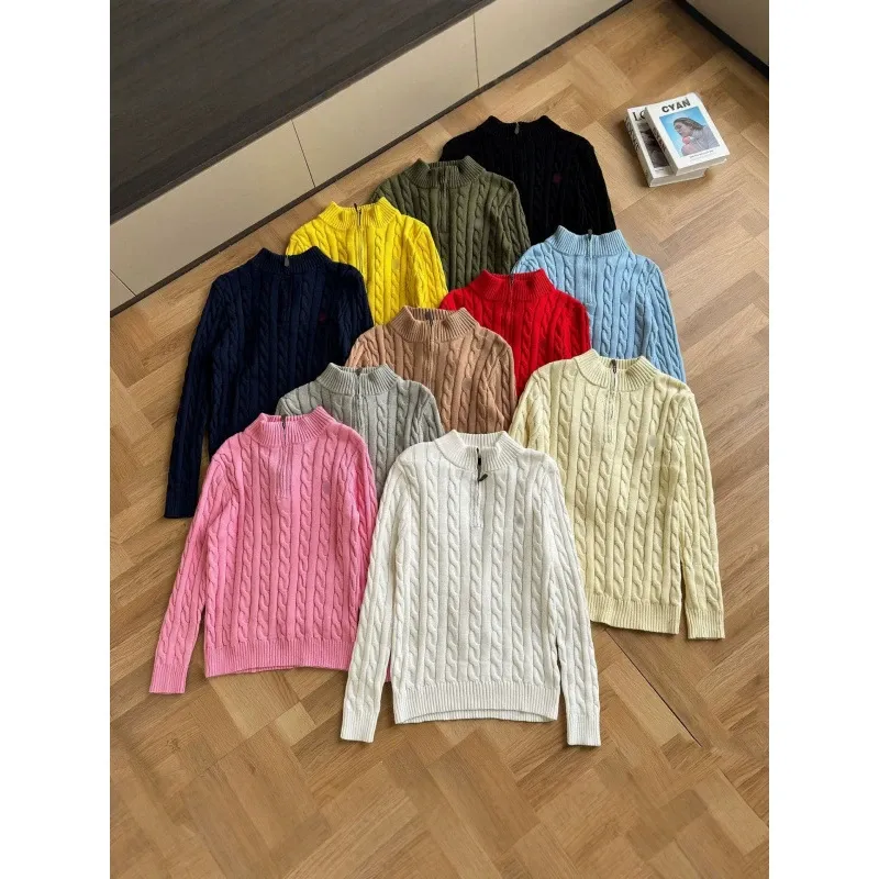 Half-Zip Twisted Knit Sweater