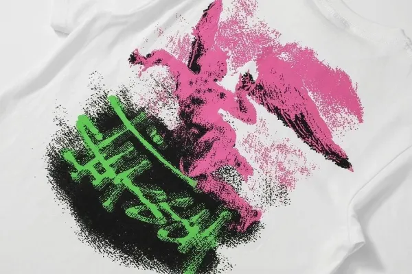 Stussy Graphic Print T-Shirt White and Black - 4