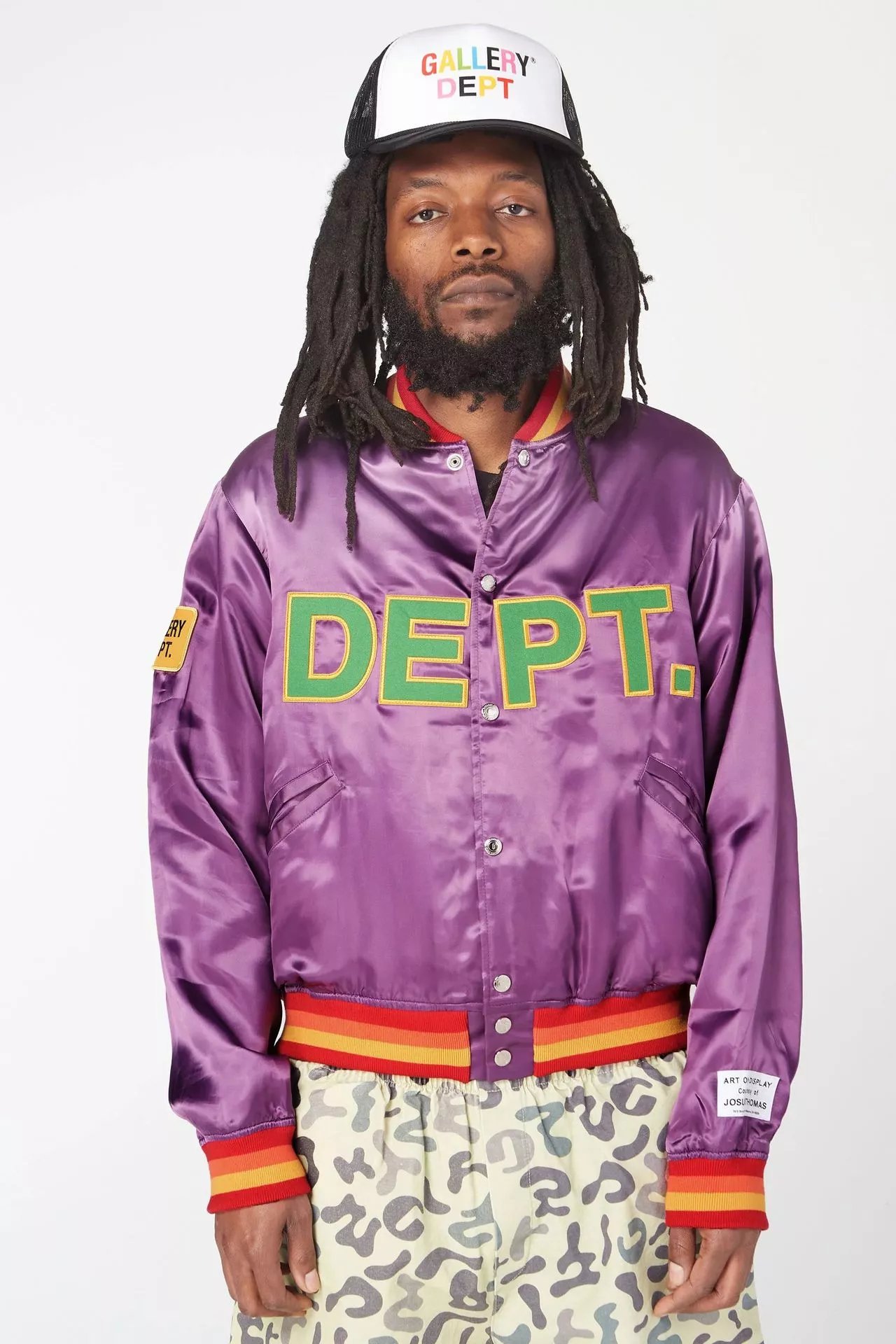 Gallery Dept Purple Letter Logo Embroidery Jacket photo 7