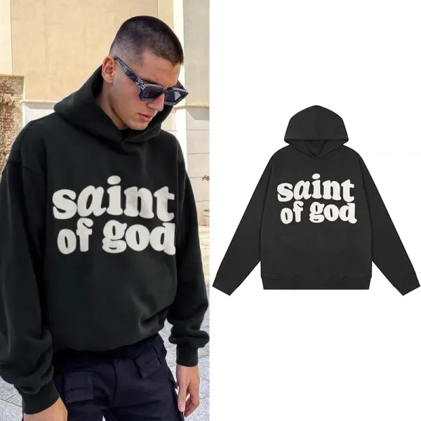 Fear of God Essentials Saint of God Black Hoodie - 1