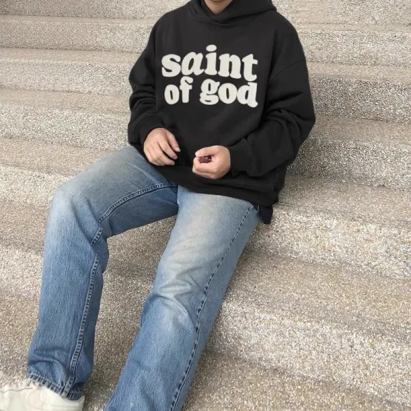 Fear of God Essentials Saint of God Black Hoodie - 7