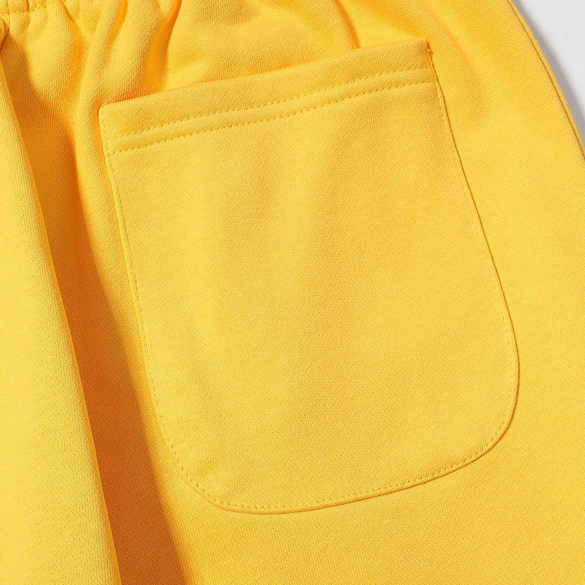 Design Flame Print Yellow Sweatpants - 24