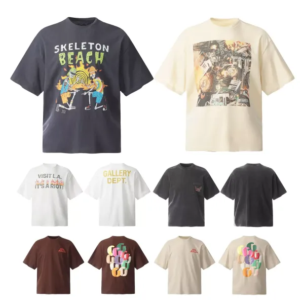 Gallery Dept Skeleton Beach Graphic T-Shirt Charcoal Gray - 3