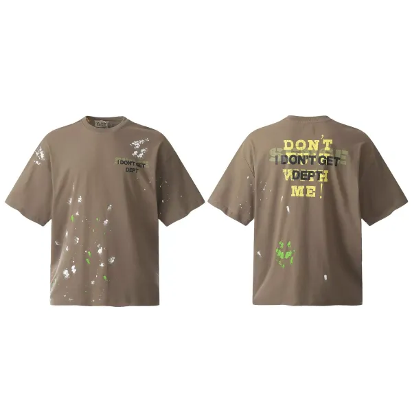 Gallery Dept I Don't Get Depth T-Shirt Brown Splatter Print - 1