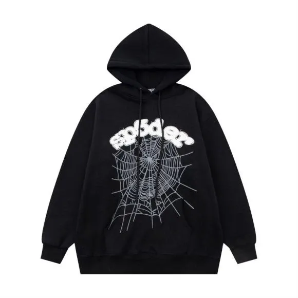 SP5DER Graphic Print Oversized Hoodie Beige - 4