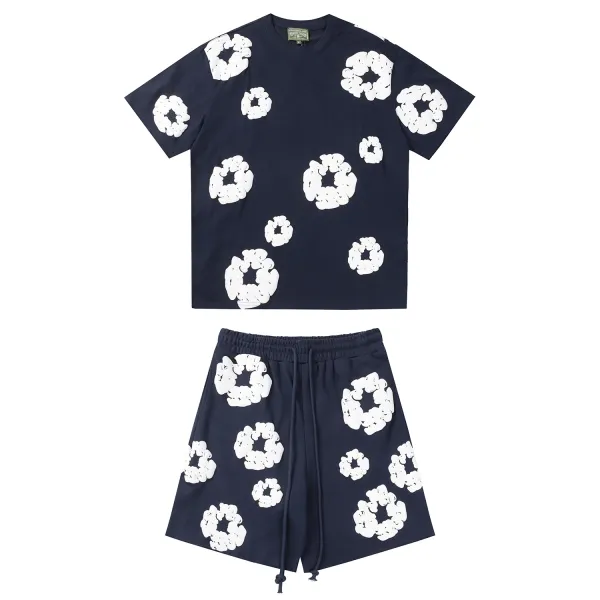 Saint Tears Floral Print Sweat Shorts Gray - 8