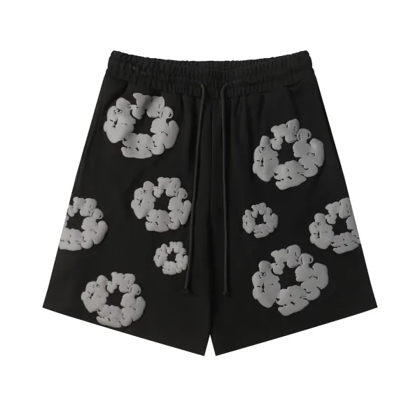 Saint Tears Floral Print Sweat Shorts Gray - 18