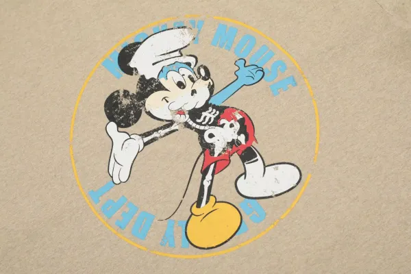 Gallery Dept x Disney Mickey Mouse Vintage Circle Print Black T-Shirt - 26