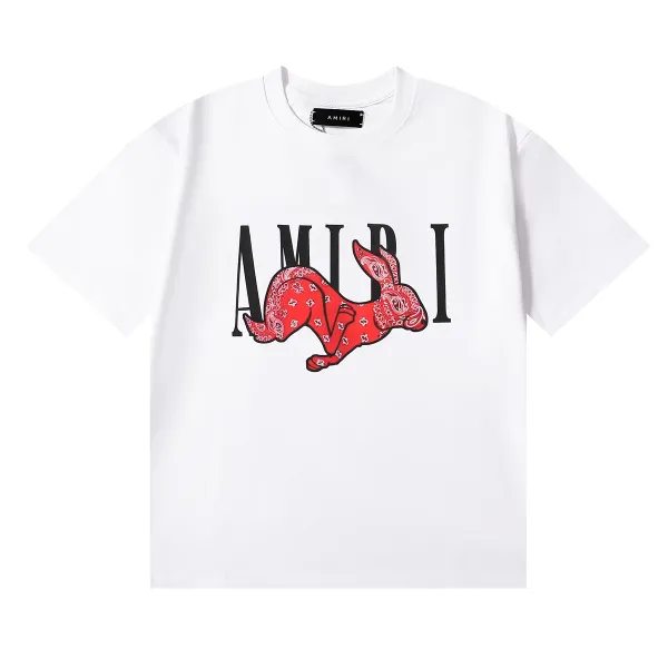 Amiri Bandana Rabbit Logo White T-Shirt - 26