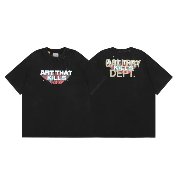 Gallery Dept Art That Kills Washed Black T-Shirt - 1
