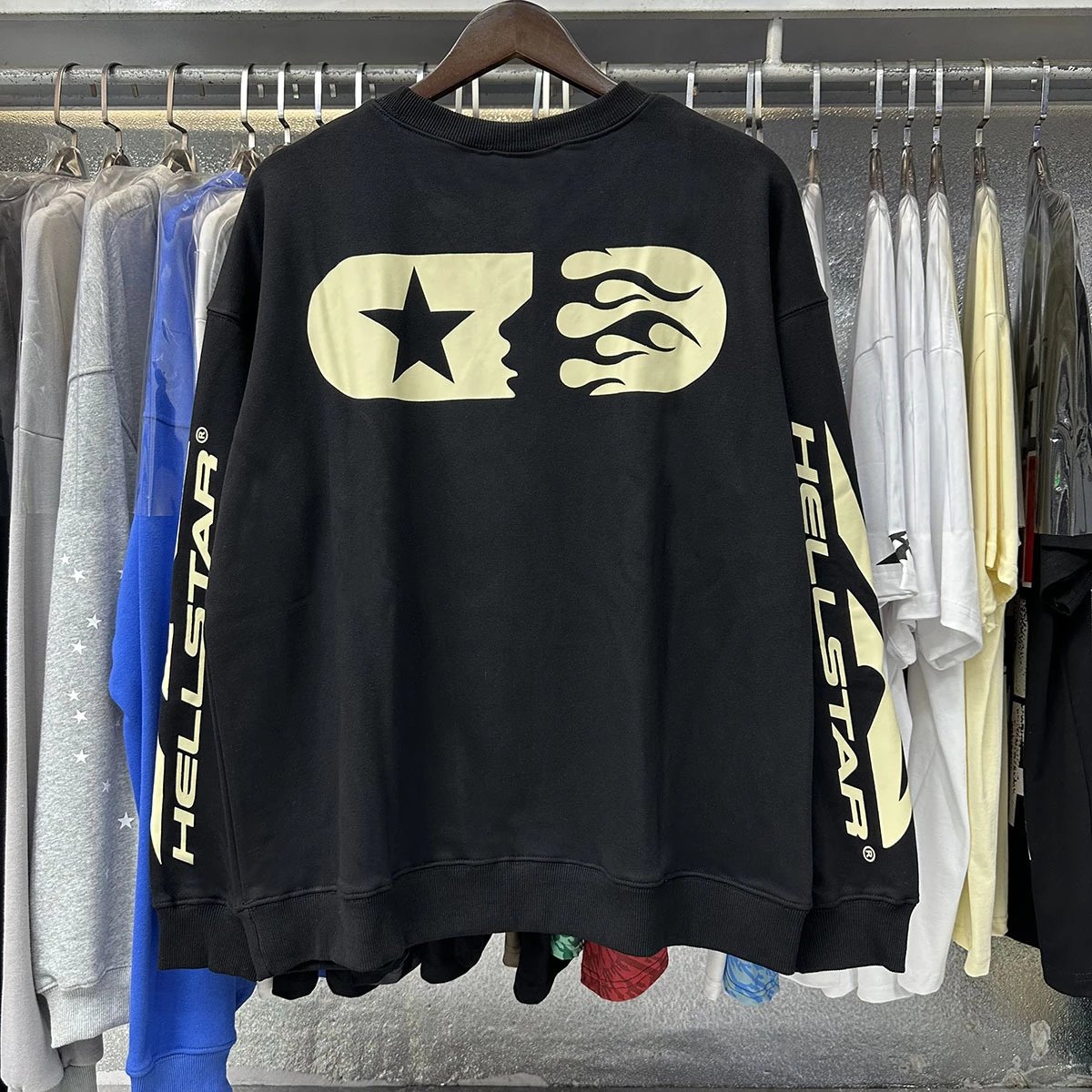 Design Flame Print Yellow Sweatpants - 14