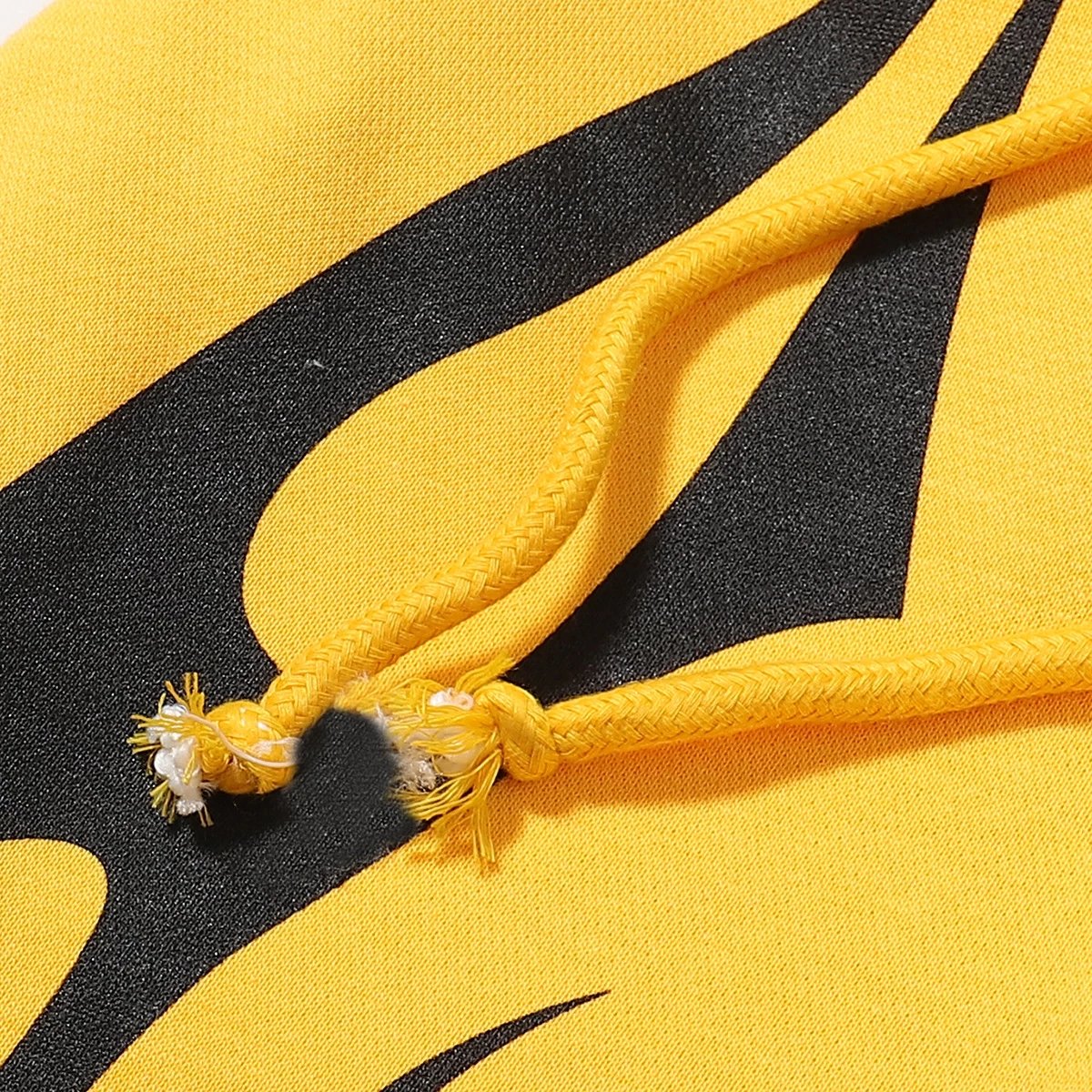 Design Flame Print Yellow Sweatpants - 31