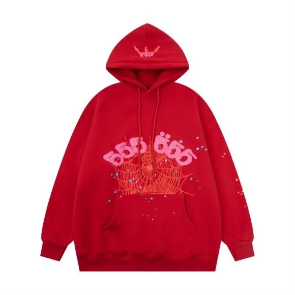 SP5DER Graphic Print Oversized Hoodie Beige - 6